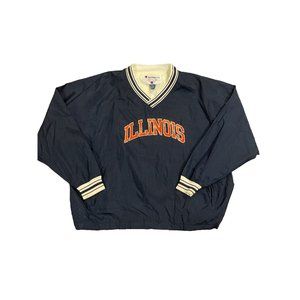 Vintage Rare Illinois Champion Windbreker Pullover XXL Outerwear
